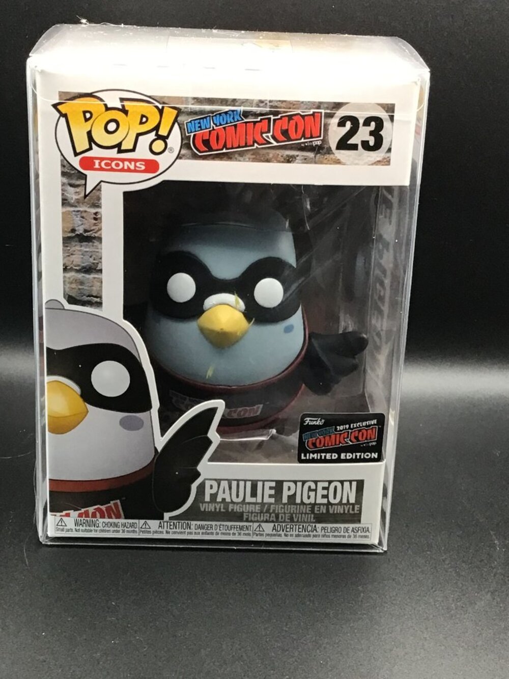 Funko Pop Icons Paulie Pigeon Red #23 NYCC Fall Convention Exclusive w/Protector